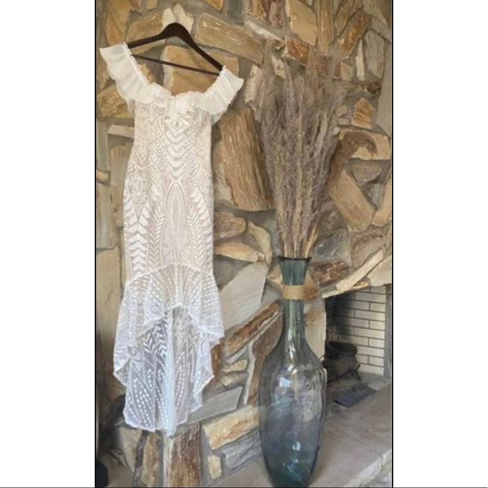 White boho dress